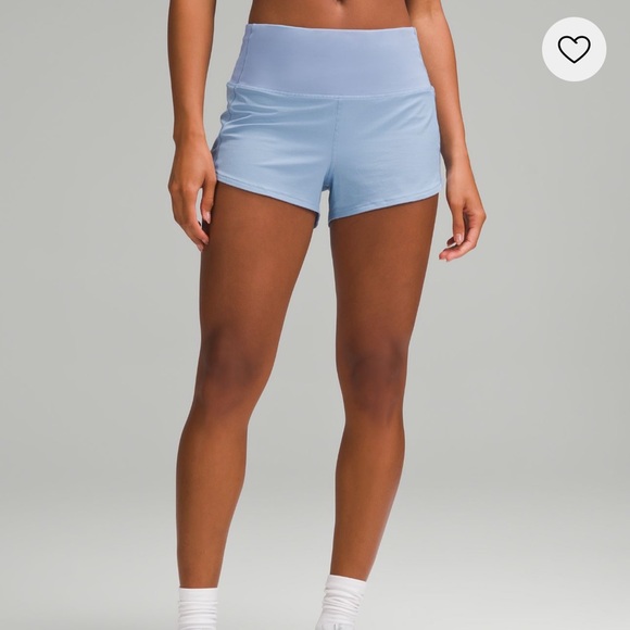 Lululemon Speed Up High-Rise Lined Short 2.5” Size 4 Light Blue - Picture 9 of 9